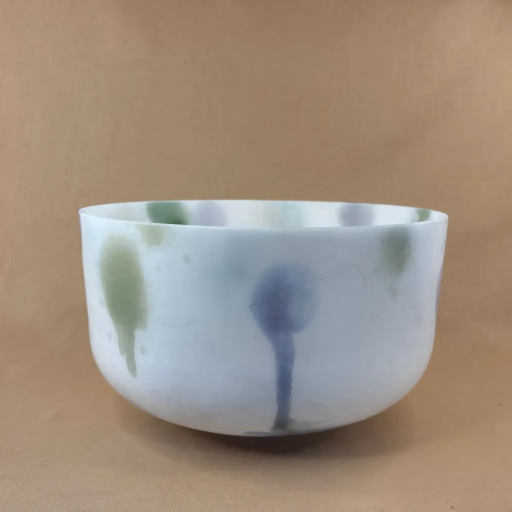 [2215] CFC Spray Quartz Crystal Singing Bowl | 12" B Note (+12) | Uplift Frequencies | #2215
