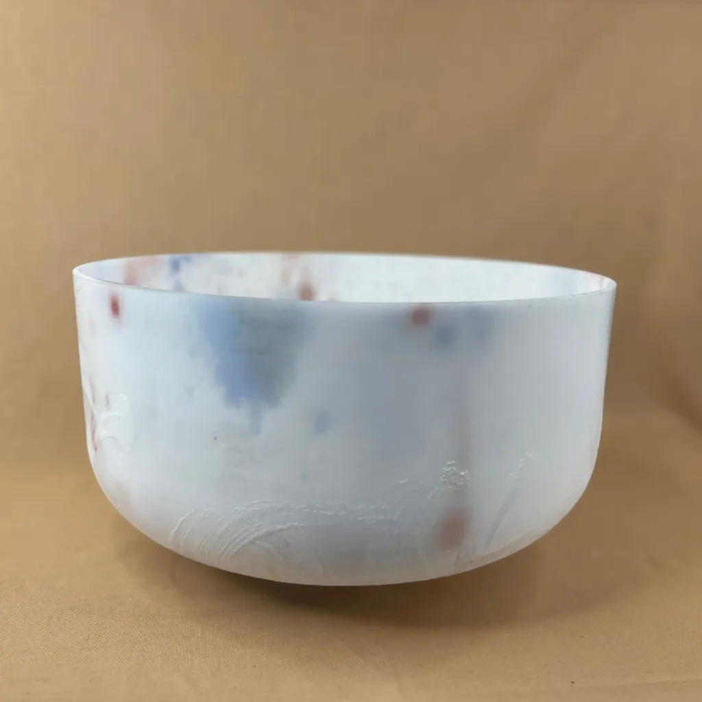 Dragon's Blood, Sacred Geometry Tea Quartz Crystal Singing Bowl | 12" A Note (+44) | Uplift Frequencies | #2218