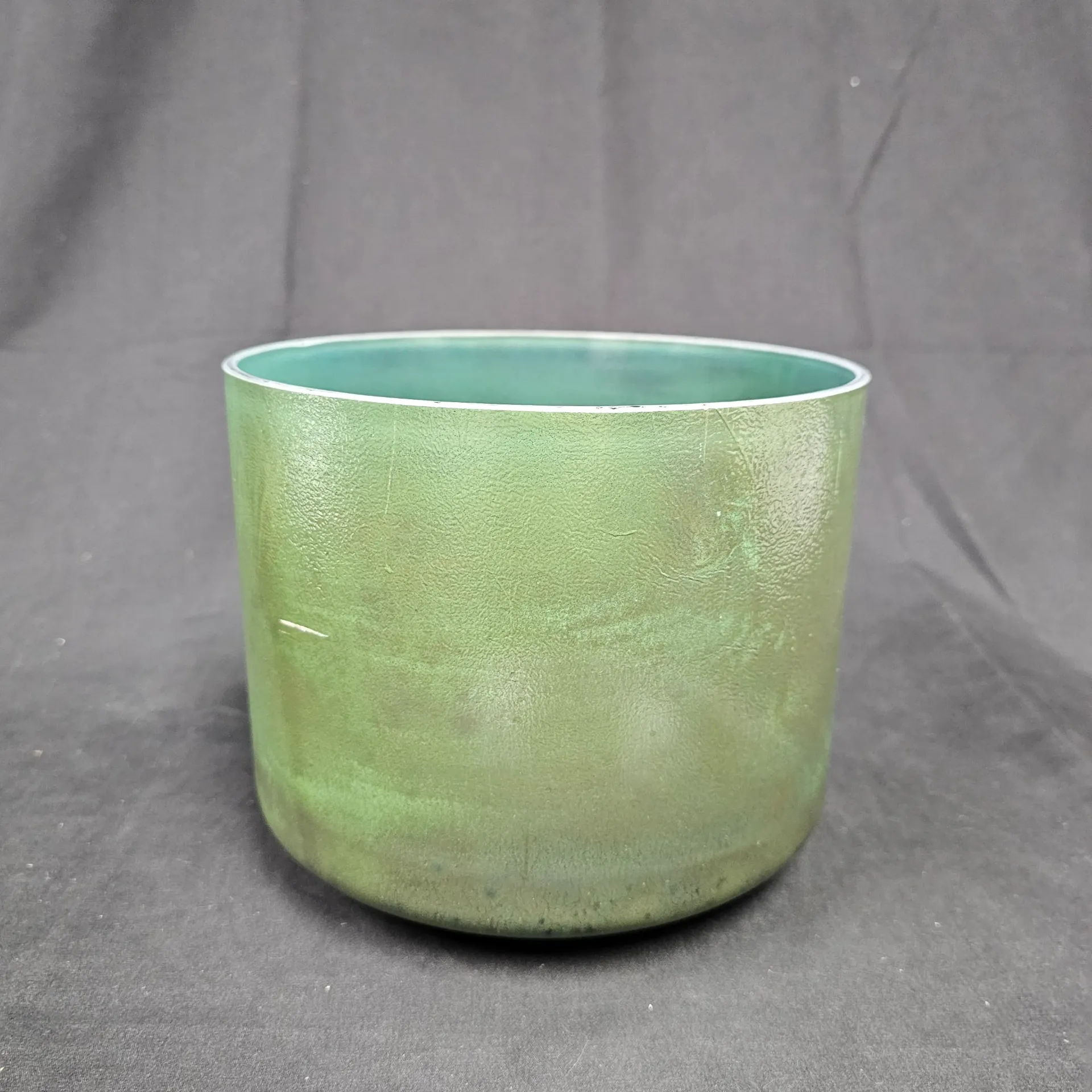 [2240] [#2240] 8" Moldavite Infused Quartz Crystal Singing Bowl | 4E+39 | 337 Hz