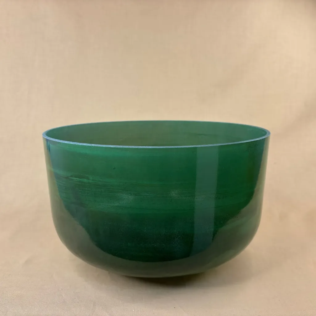[2243] [#2243] 12" Moldavite Infused Quartz Crystal Singing Bowl | 3G+21 | 198 Hz