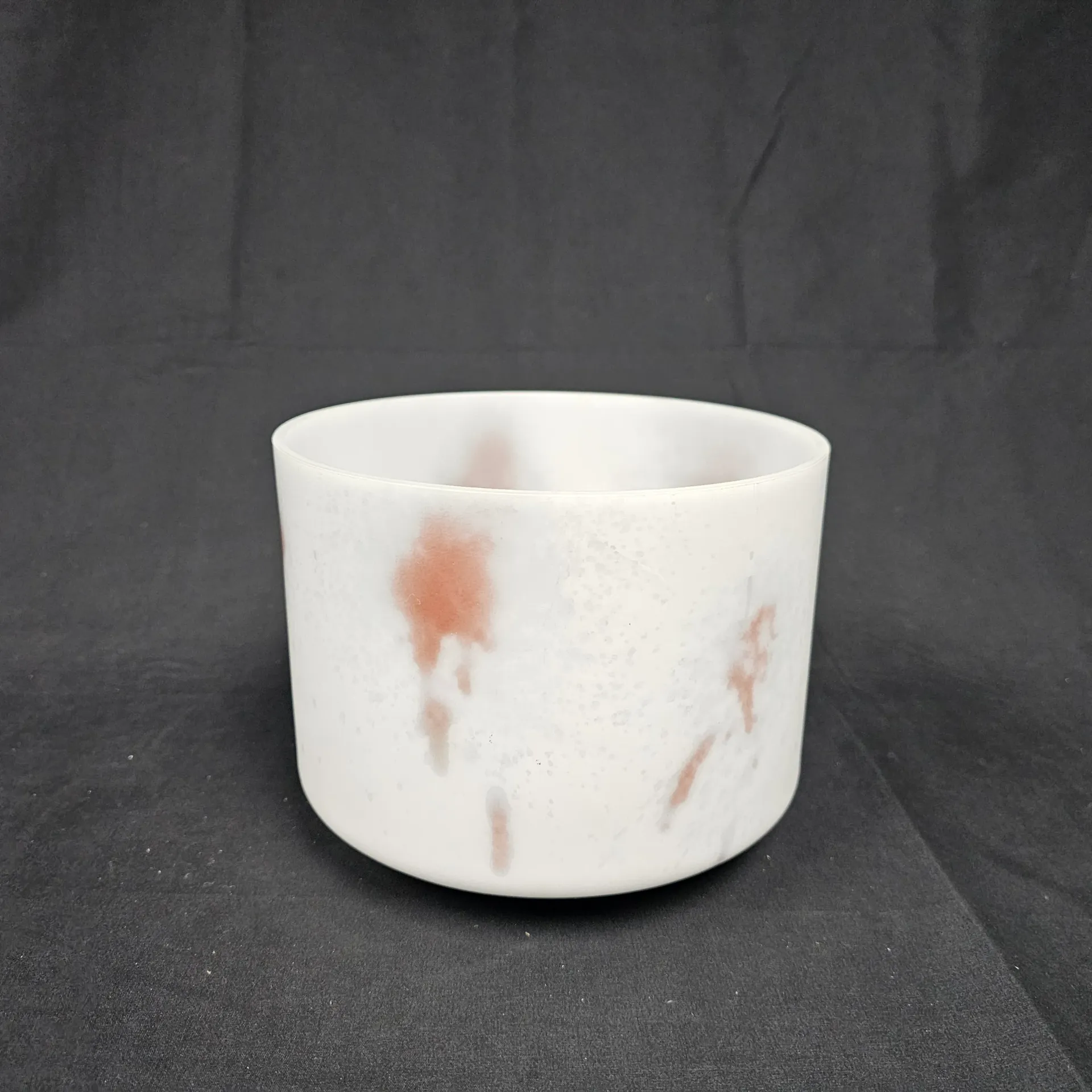 [#2254] 8" Dragons Blood Tree Resin & Lavender Flower Infused Quartz Crystal Singing Bowl | 4E+38 | 336 Hz | First Edition
