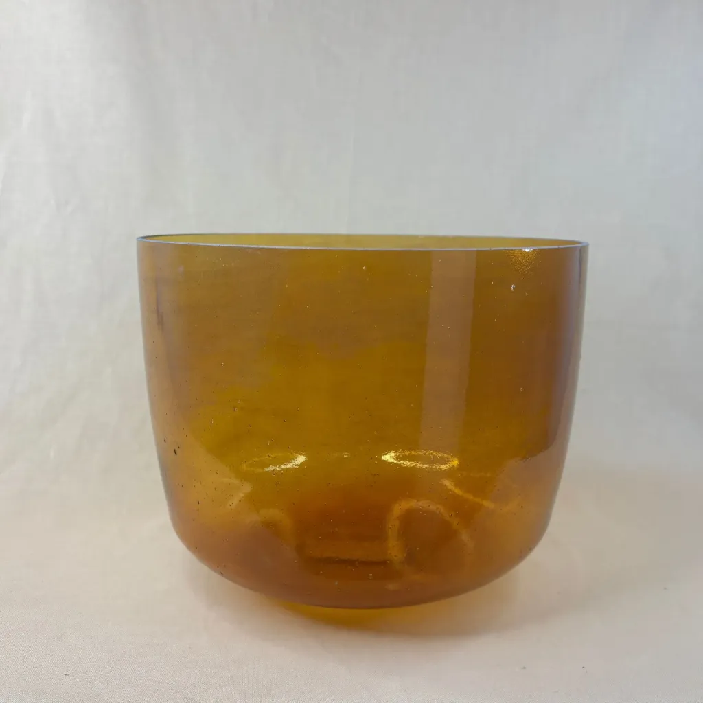 Golden Honey Quartz Crystal Singing Bowl | 10" D# Note | Uplift Frequencies | #2265