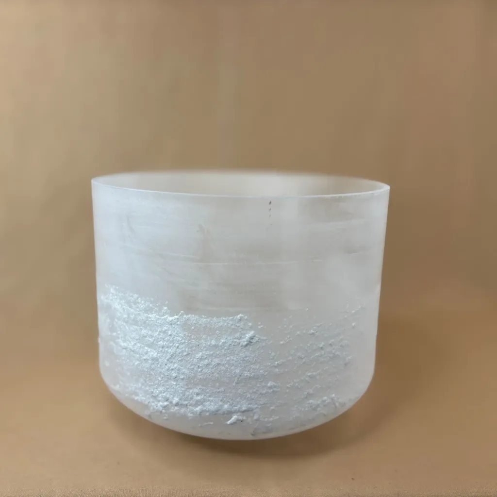 Pure Epsom Salt Quartz Crystal Singing Bowl | 10" C Note | C=528 Tuning | #2295