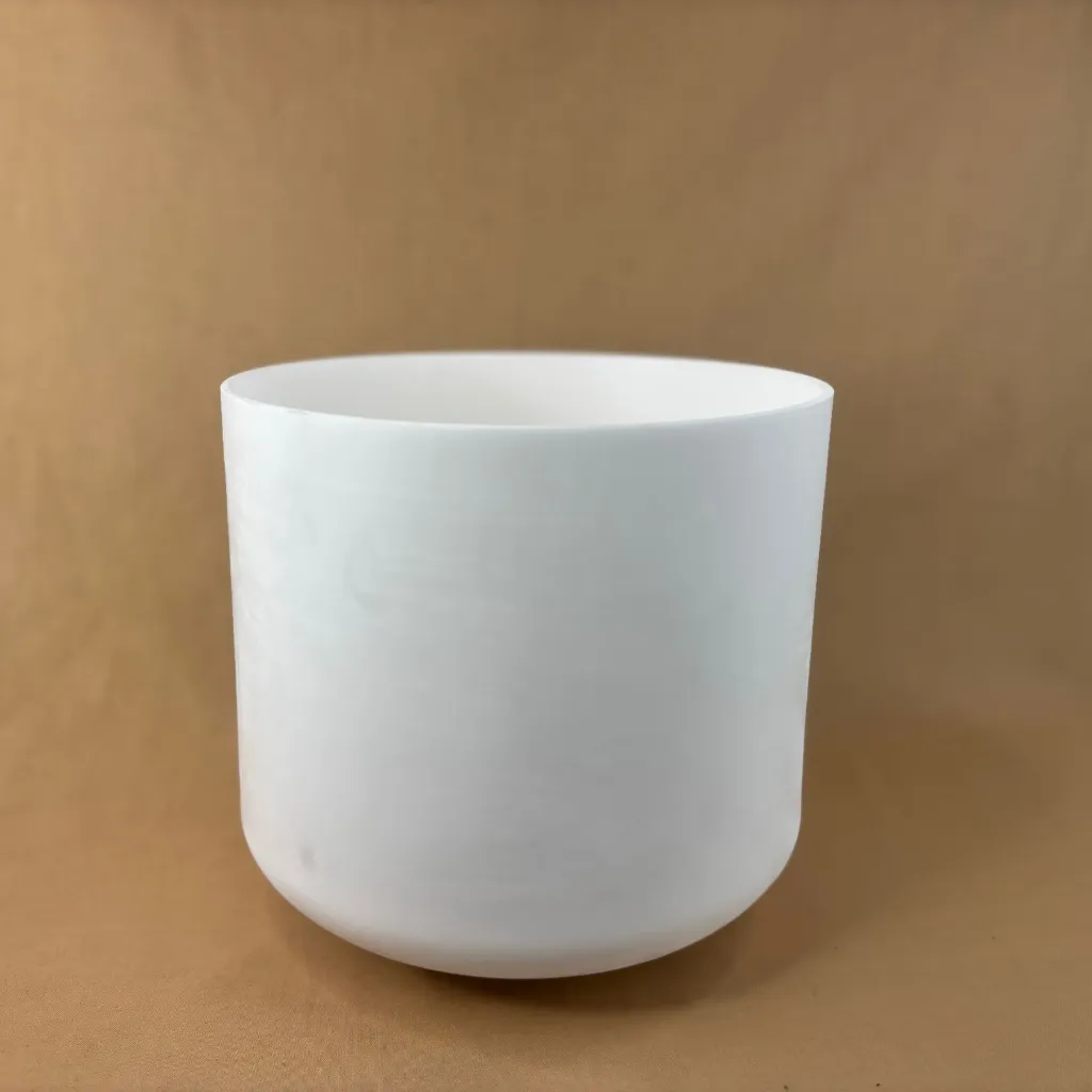 Opaque Quartz Crystal Singing Bowl | 10" A# Note | Grounding Frequencies | #2313