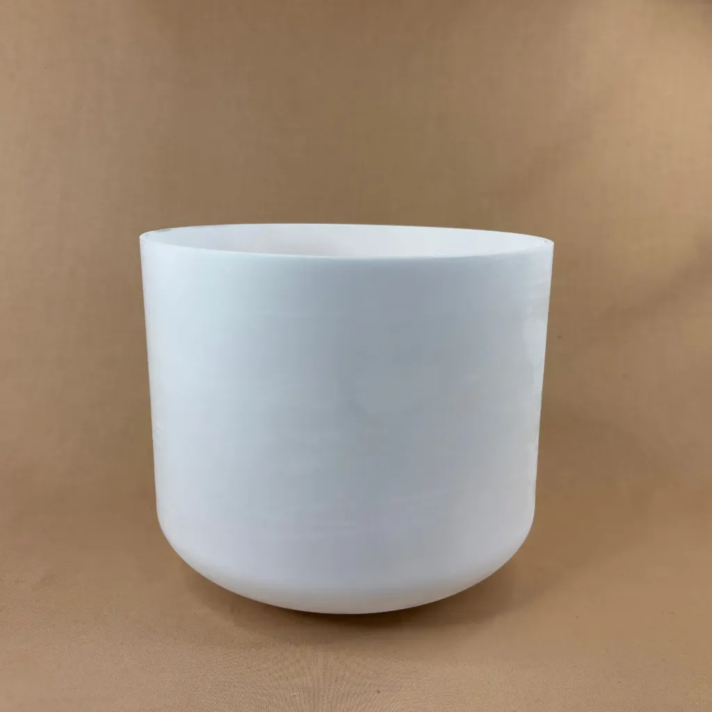 [2316] Opaque Quartz Quartz Crystal Singing Bowl | 10" G# Note (-10) | Concert Pitch | #2316