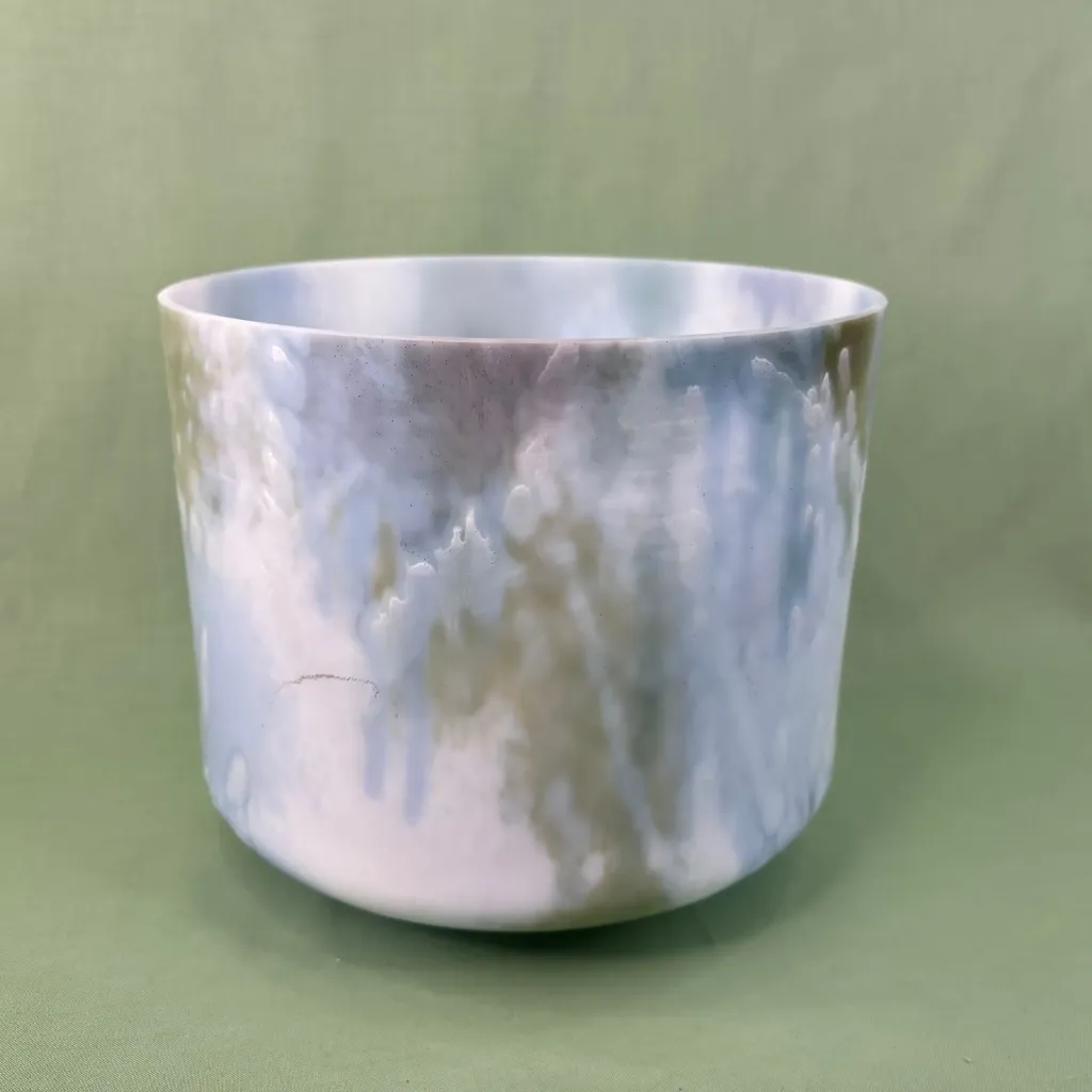 Dragon's Blood, Sacred Geometry Tea Quartz Crystal Singing Bowl | 9" B Note (-42) | A=432 Tuning | #2331