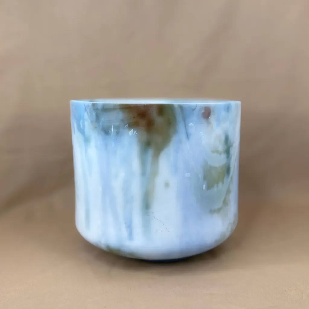 Dragon's Blood & Sacred Geometry Tea Quartz Crystal Singing Bowl | 9" G# Note | #2333