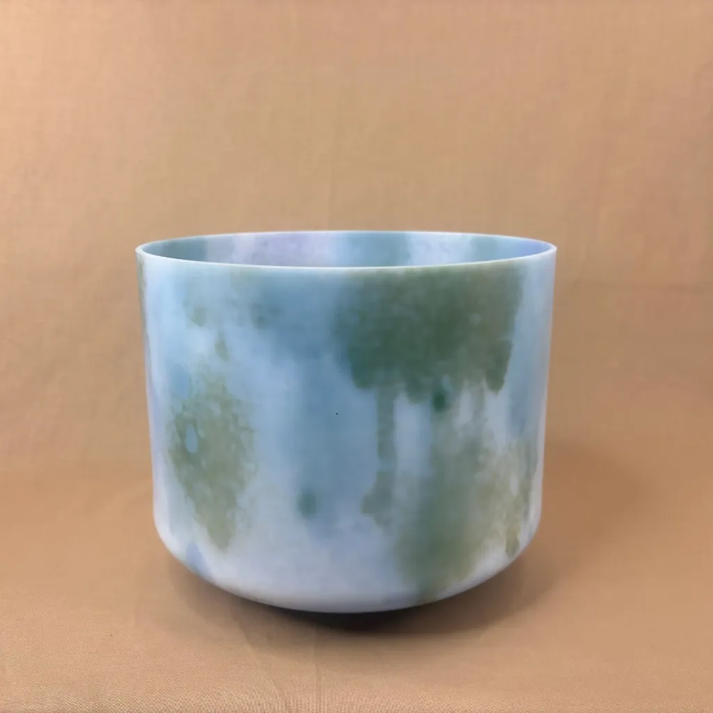 [2344] CFC Spray Quartz Crystal Singing Bowl | 9" B Note (-48) | Grounding Frequencies | #2344