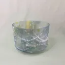 Sacred Geometry Tea Quartz Crystal Singing Bowl | 9" F Note (-25) | Grounding Frequencies | #2369