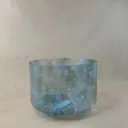 Sacred Geometry Tea Quartz Crystal Singing Bowl | 9" E Note (-43) | Grounding Frequencies | #2371