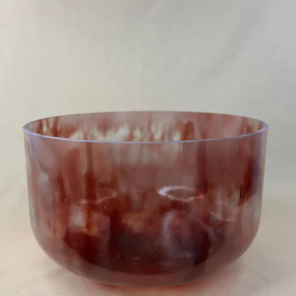 [2386] [#2386] 12" Dragon's Blood Tree Resin Infused Quartz Crystal Singing Bowl | 3G#-41 | 202 Hz