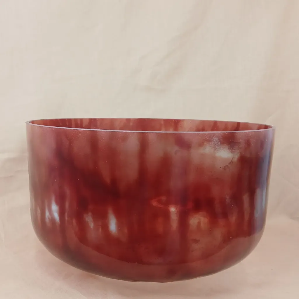 [2389] Dragon's Blood Tree Resin Quartz Crystal Singing Bowl | 12" G Note (-28) | A=432 Tuning | #2389