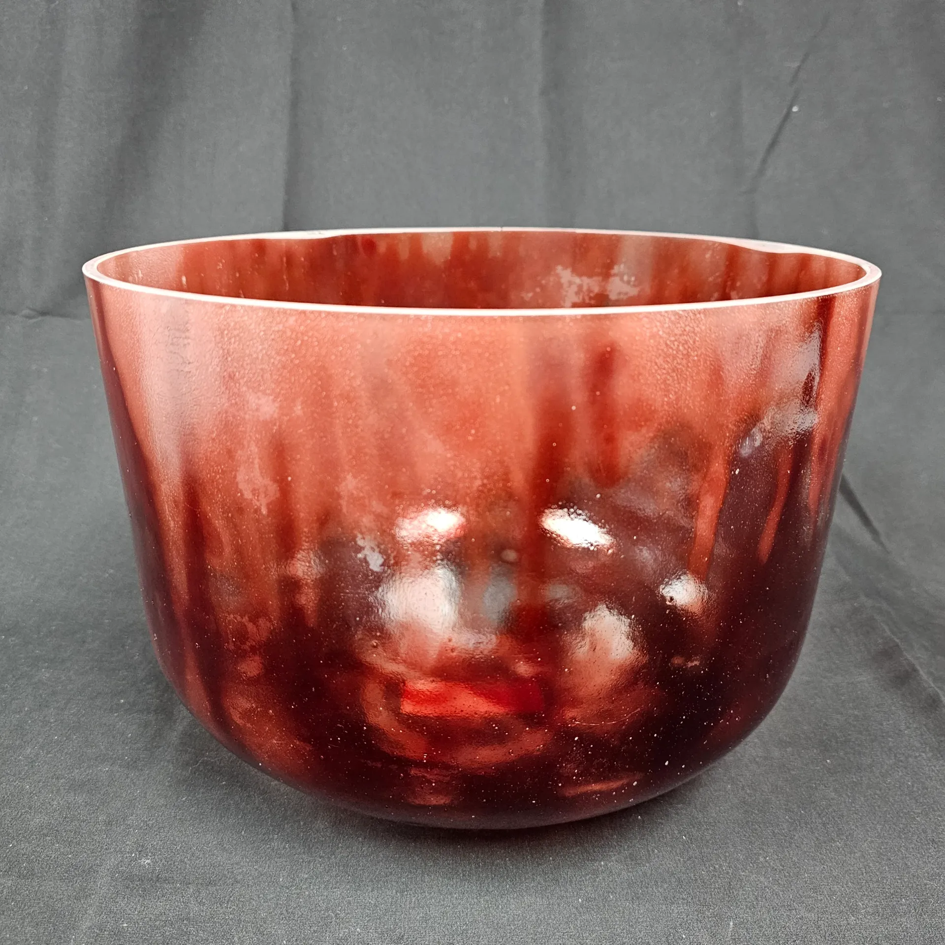 [#2394] 12" Dragons Blood Tree Resin Infused Quartz Crystal Singing Bowl | 3F+34 | 178Hz