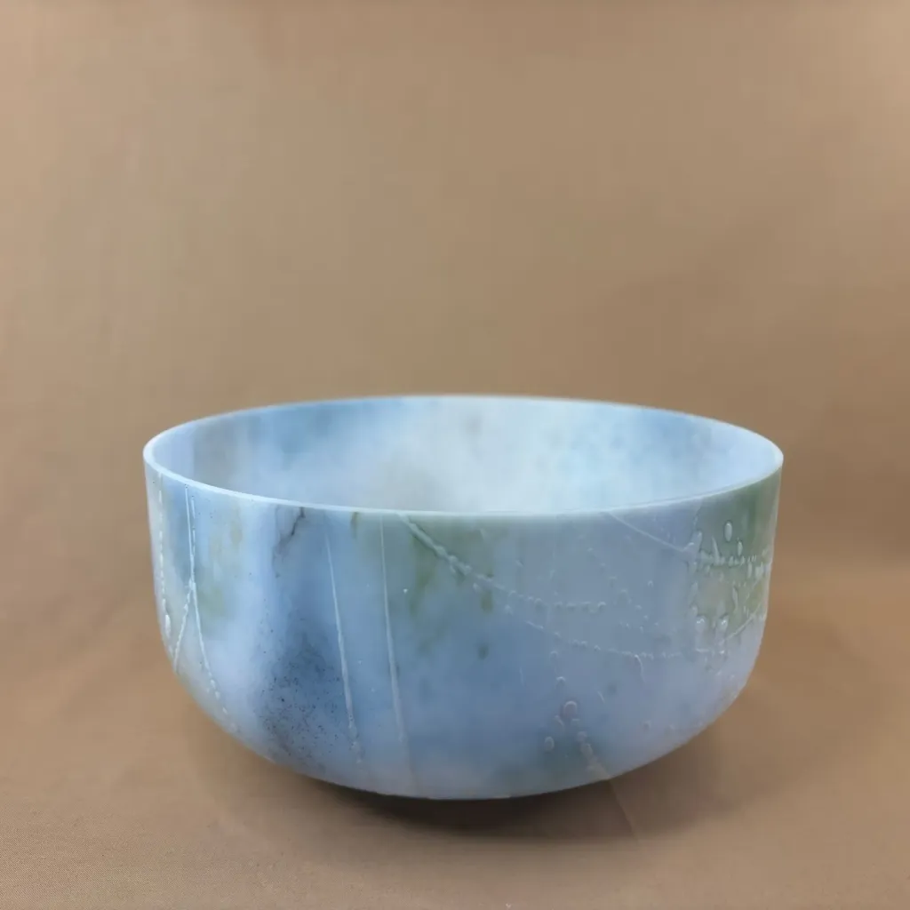 Dragon's Blood, Sacred Geometry Tea Quartz Crystal Singing Bowl | 12" B Note (0) | Concert Pitch | #2407