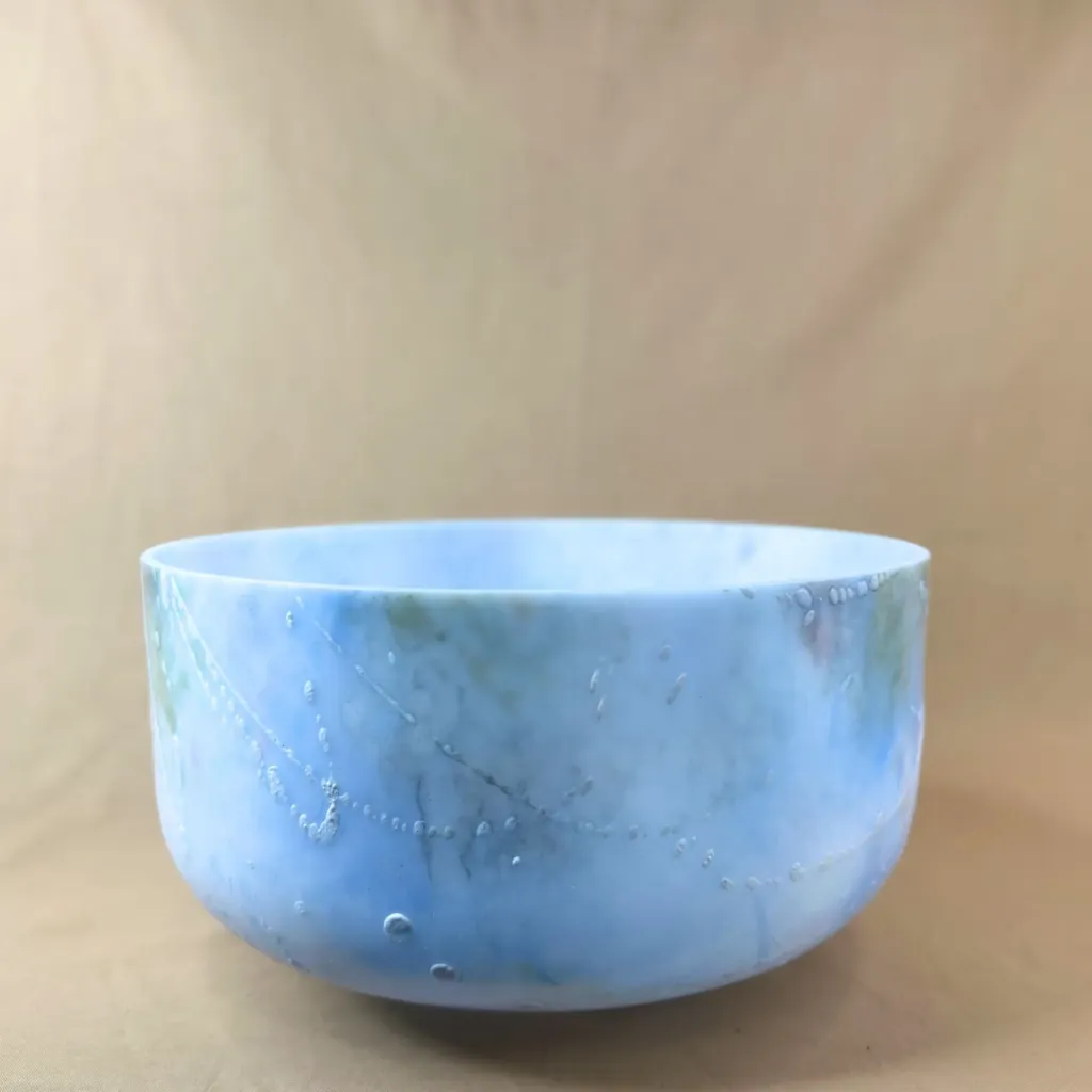 [2408] Dragon's Blood, Sacred Geometry Tea Quartz Crystal Singing Bowl | 12" A# Note | Concert Pitch | #2408