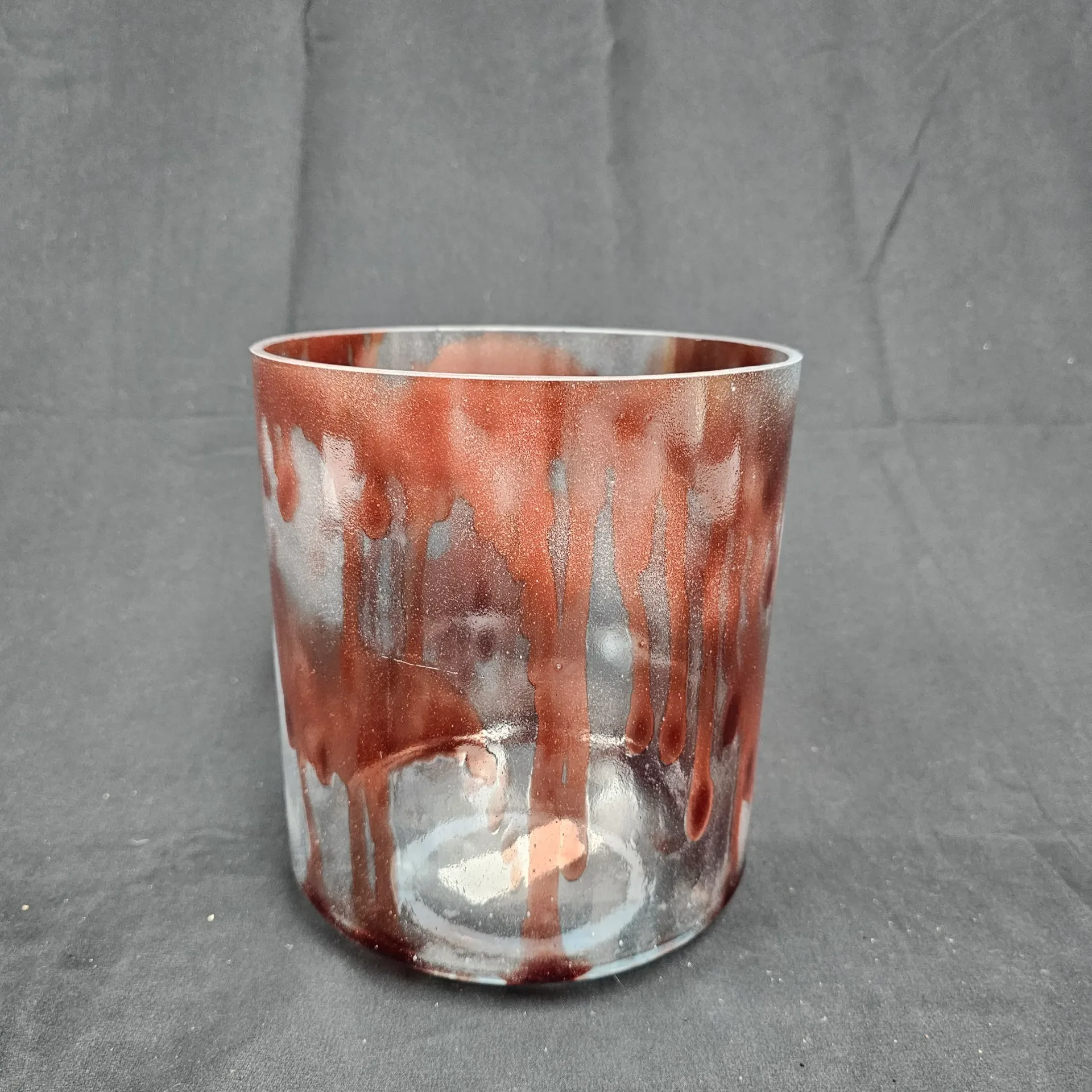 [2429] [#2429] 7" Dragon's Blood Tree Resin Infused Quartz Crystal Singing Bowl | 4F#-26 | 364 Hz