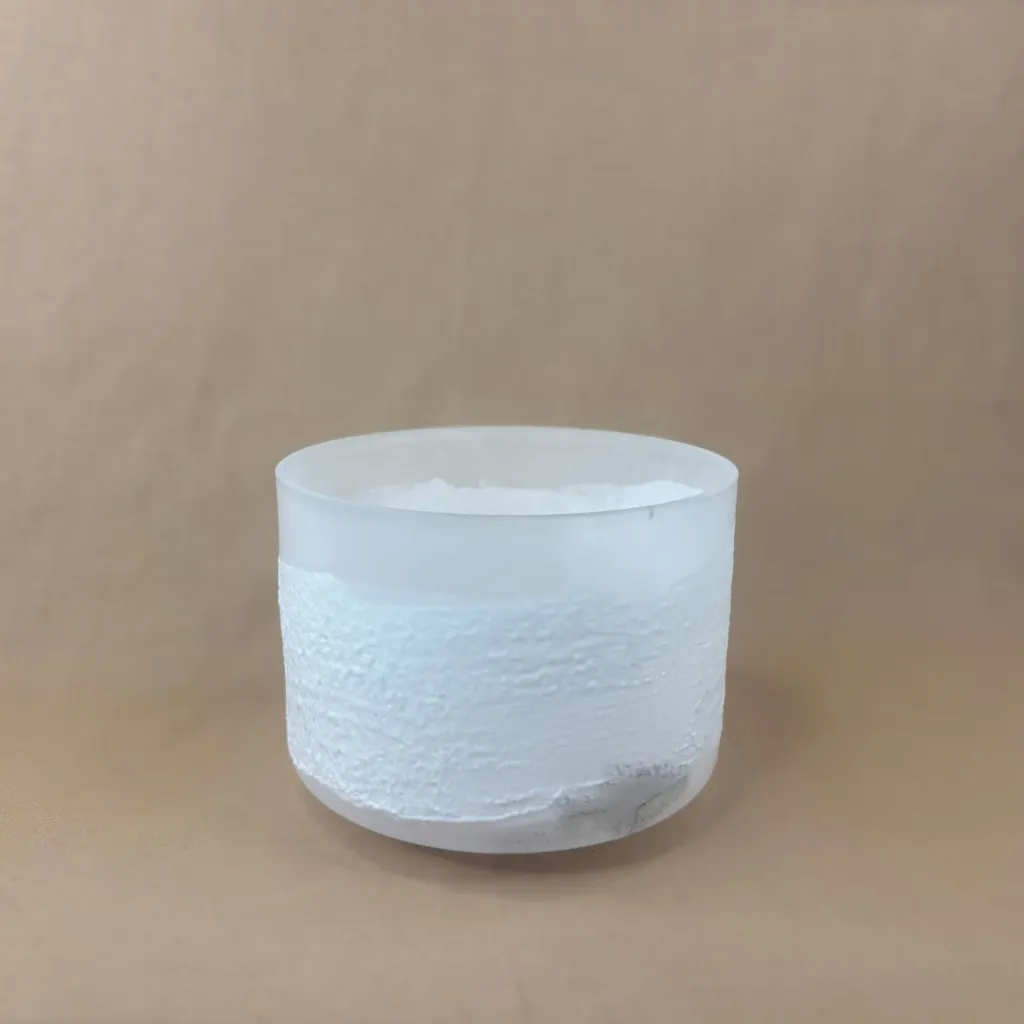 [2440] Pure Epsom Salt Quartz Crystal Singing Bowl | 7" B Note (0) | Concert Pitch | #2440