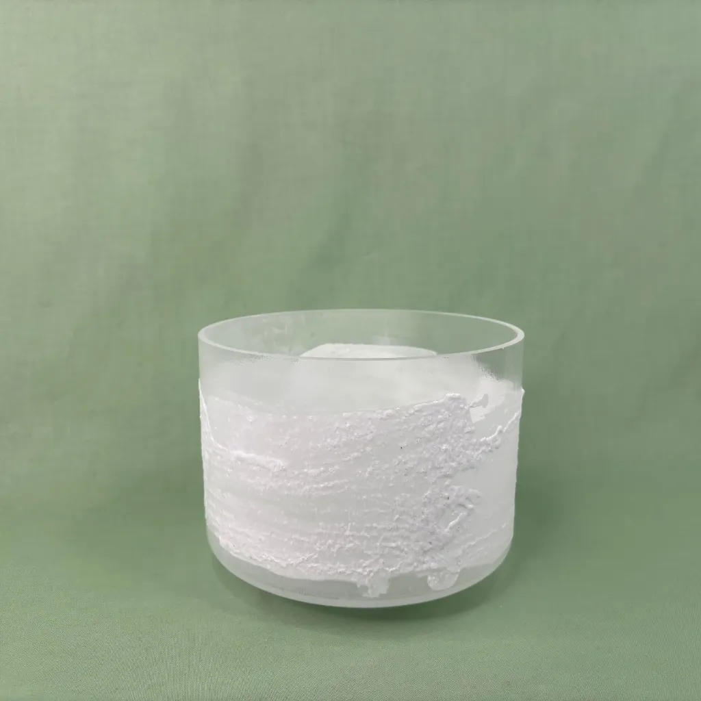 [2441] Pure Epsom Salt Quartz Crystal Singing Bowl | 7" A# Note (-30) | A=432 Tuning | #2441