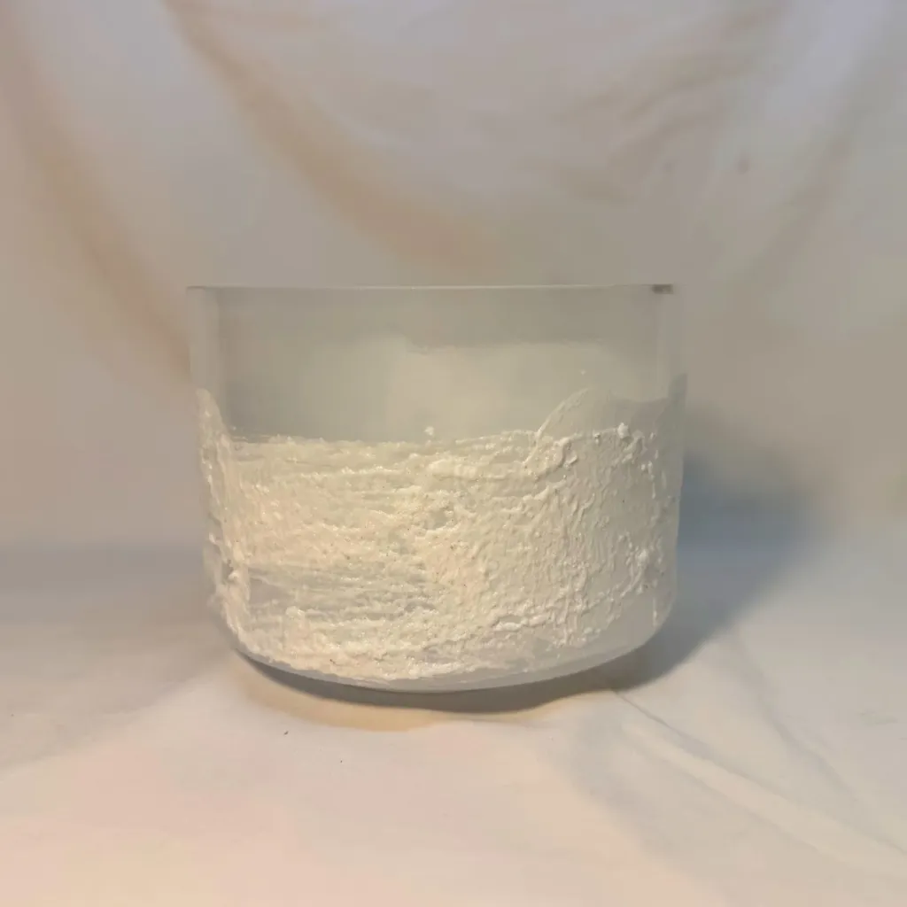 [2442] Pure Epsom Salt Quartz Crystal Singing Bowl | 7" B Note (+5) | Concert Pitch | #2442