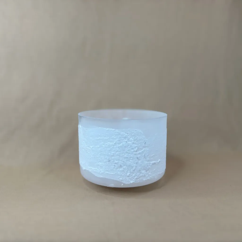 [2443] [#2443] 7" Epsom Salt Infused Quartz Crystal Singing Bowl | 4B+3 | 494 Hz