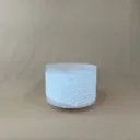[#2443] 7" Epsom Salt Infused Quartz Crystal Singing Bowl | 4B+3 | 494 Hz