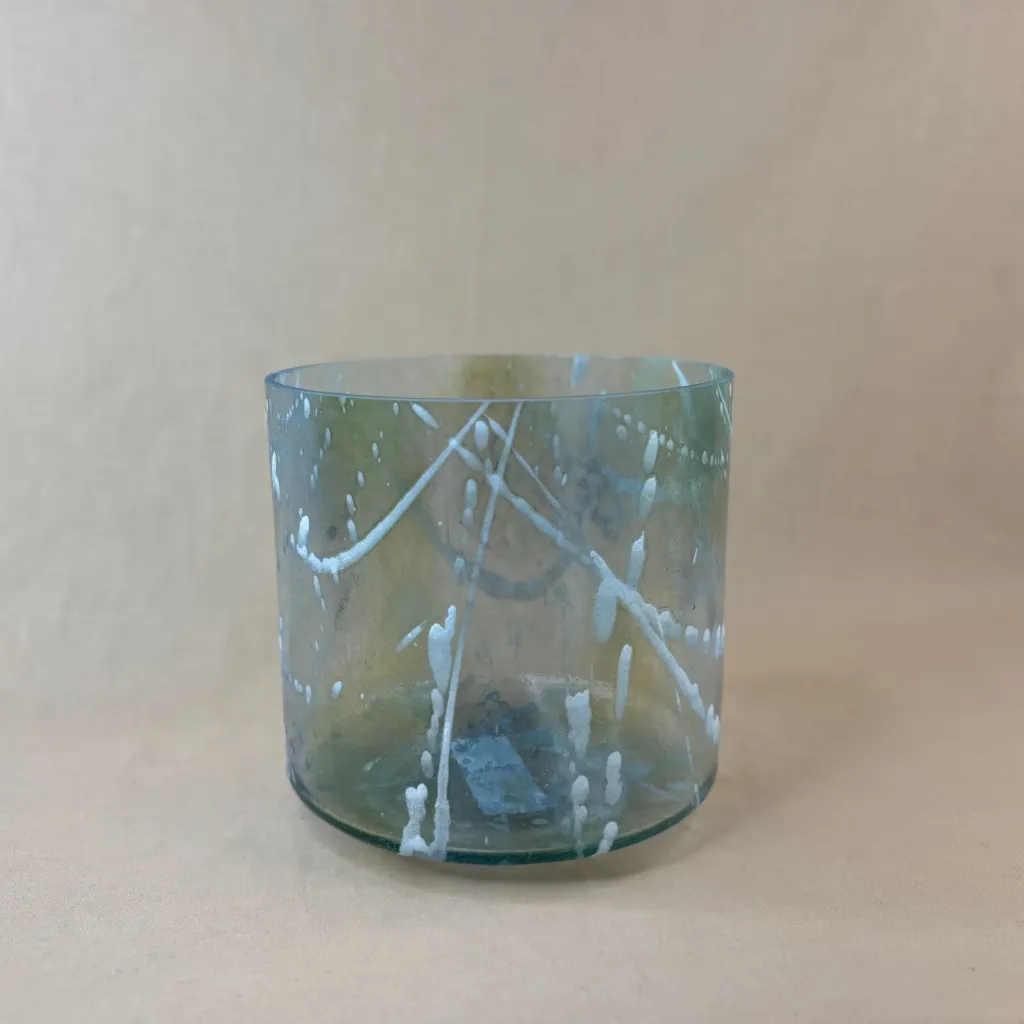 [2489] Sacred Geometry Tea Quartz Crystal Singing Bowl | 6.5" G# Note | A=432 Tuning | #2489