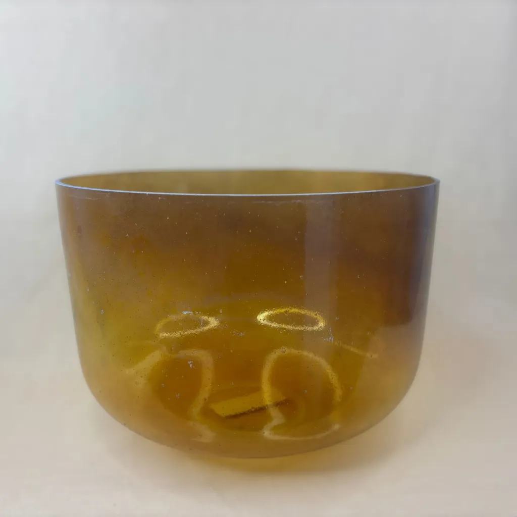 Golden Honey Quartz Crystal Singing Bowl | 12" C# Note (-14)| Grounding Frequencies | #2507