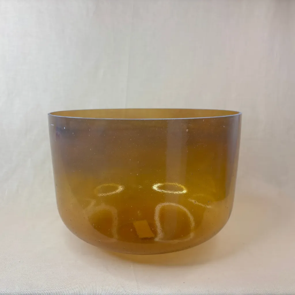 [2508] Golden Honey Quartz Crystal Singing Bowl | 12" C# Note (-27) | A=432 Tuning | #2508