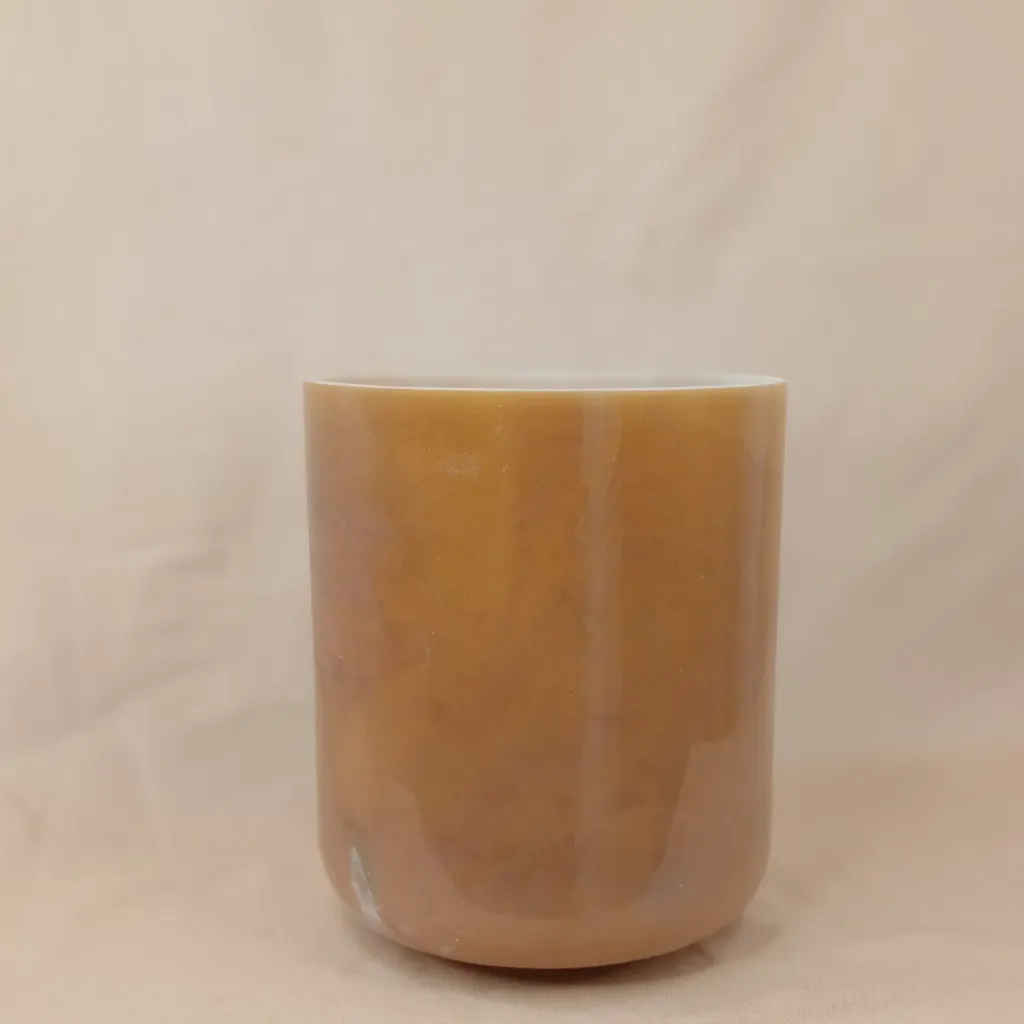 [2418] Golden Honey Quartz Crystal Singing Bowl | 6.5" F# Note | #2418