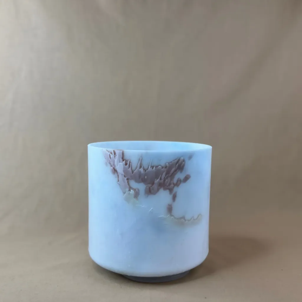 [2469] Dragon's Blood, Sacred Geometry Tea Quartz Crystal Singing Bowl | 6.5" G# Note | Uplift Frequencies | #2469