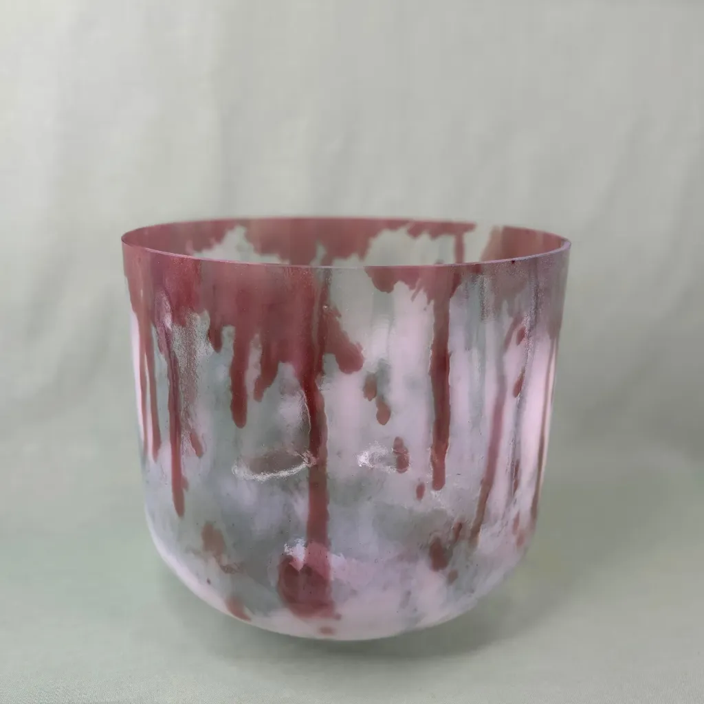 [#2520] 10" Dragon's Blood Tree Resin Infused Quartz Crystal Singing Bowl | 3F#+37 | 189 Hz