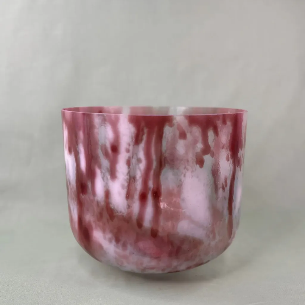 [2523] [#2523] 10" Dragon's Blood Tree Resin Infused Quartz Crystal Singing Bowl | 3G#-34 | 203 Hz