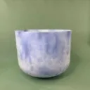 [#2555] 10" Lavender Flower Infused Quartz Crystal Singing Bowl | 3G+17 | 197 Hz