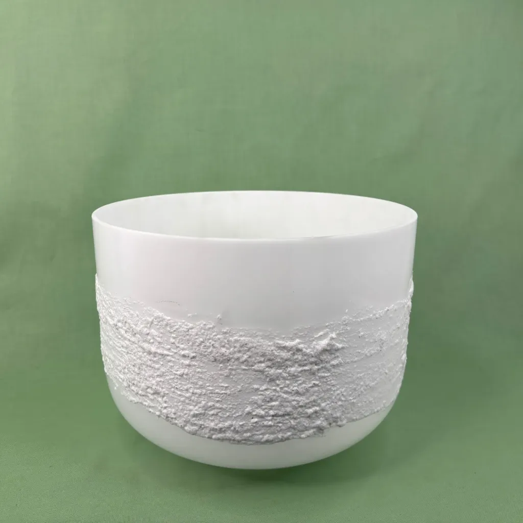 Pure Epsom Salt Quartz Crystal Singing Bowl | 10" A Note (-11) | Grounding Frequencies | #2564