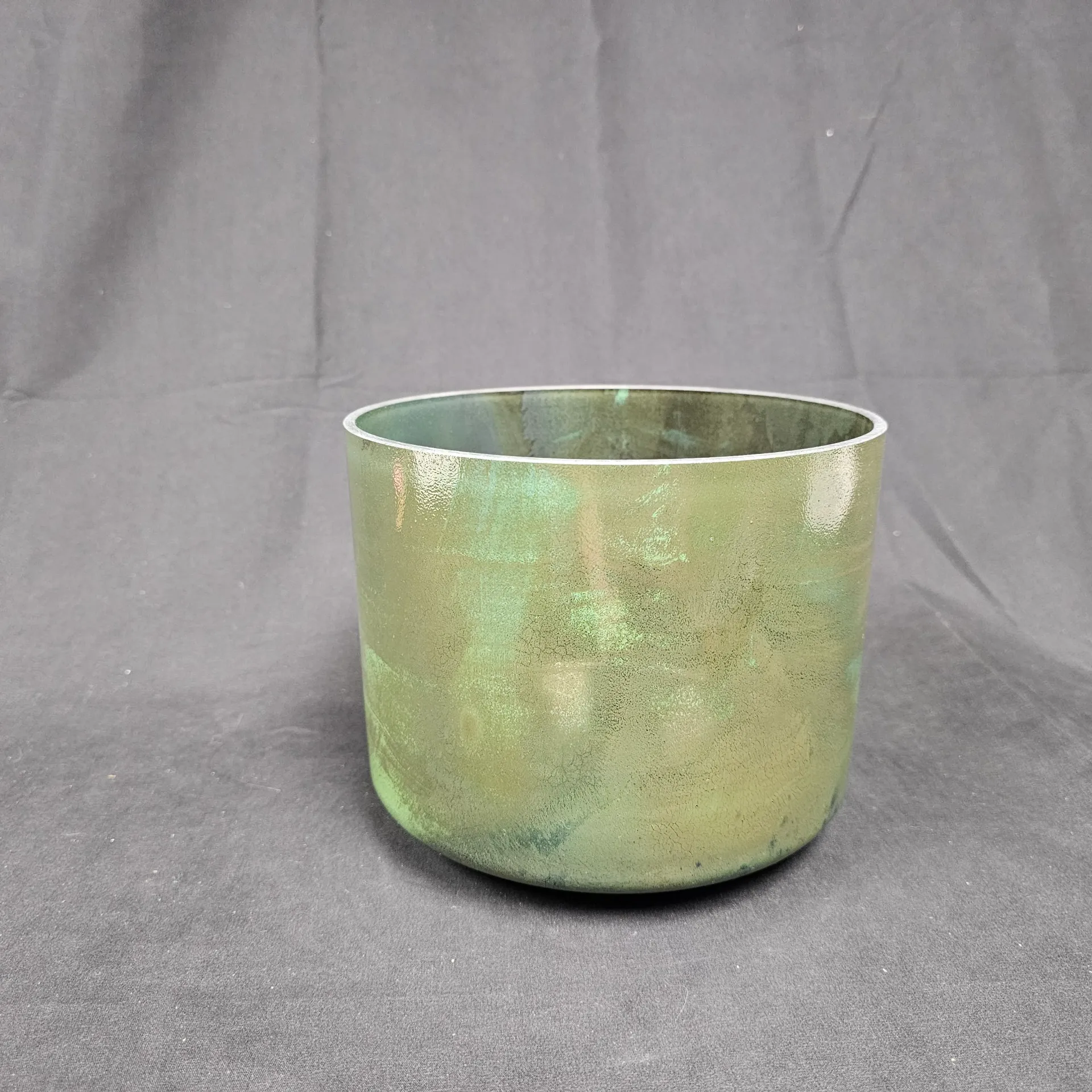 [2565] [#2565] 8" Moldavite Infused Quartz Crystal Singing Bowl | 4F#+25 | 375 Hz