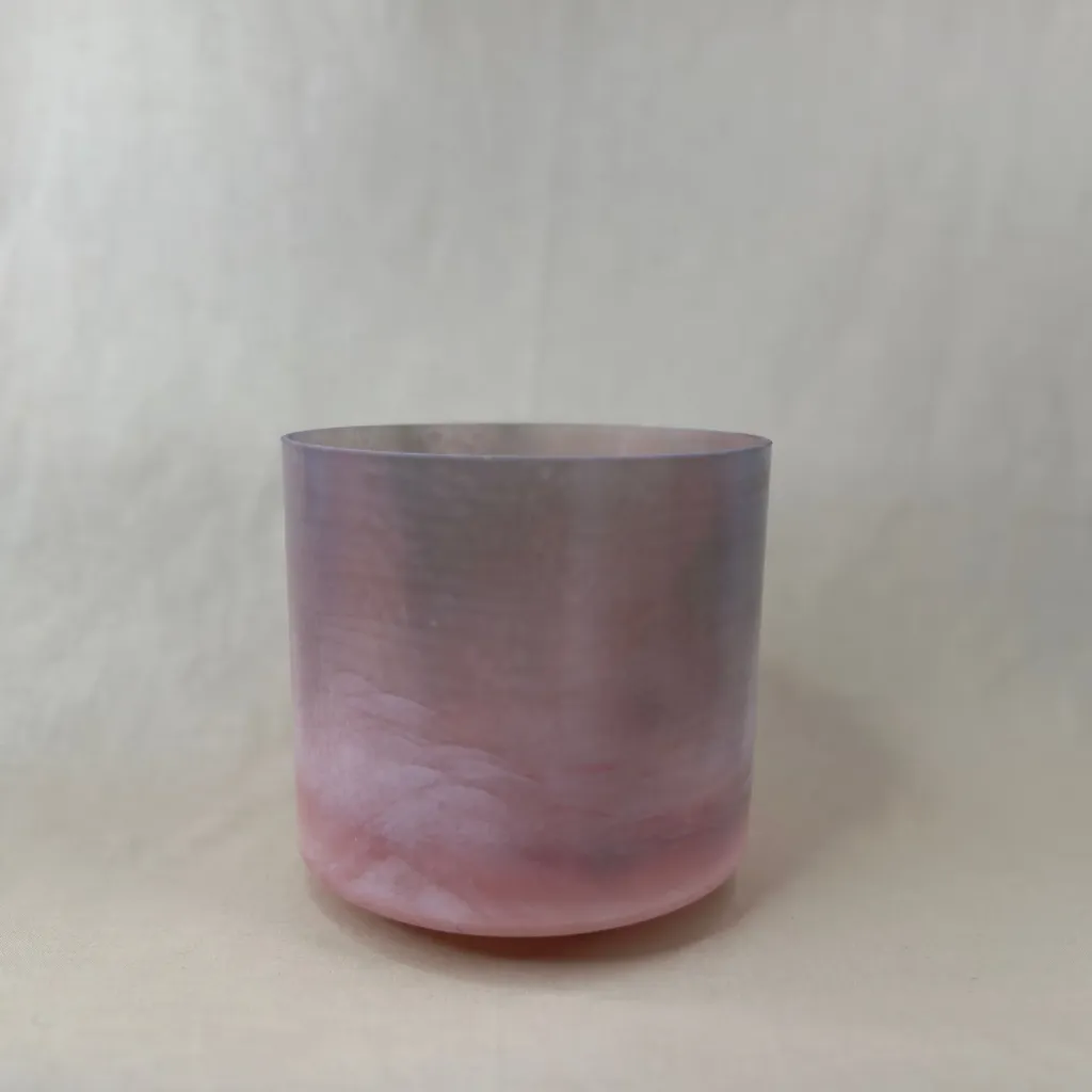 [2572] Halite Quartz Crystal Singing Bowl | 8" D Note (+44) | Uplift Frequencies | #2572