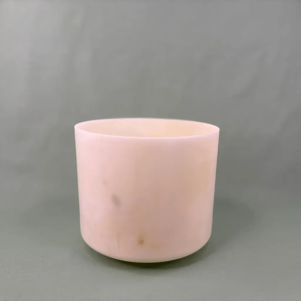 [2592] Calcium Quartz Crystal Singing Bowl | 8" F Note (-6) | #2592