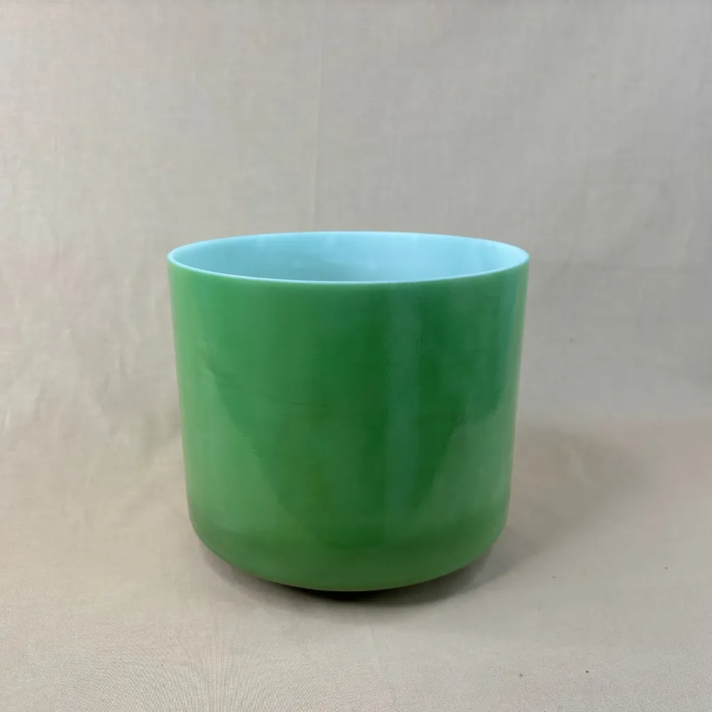 [#2598] 8" Matcha Infused Quartz Crystal Singing Bowl | 4E+21 | 333 Hz