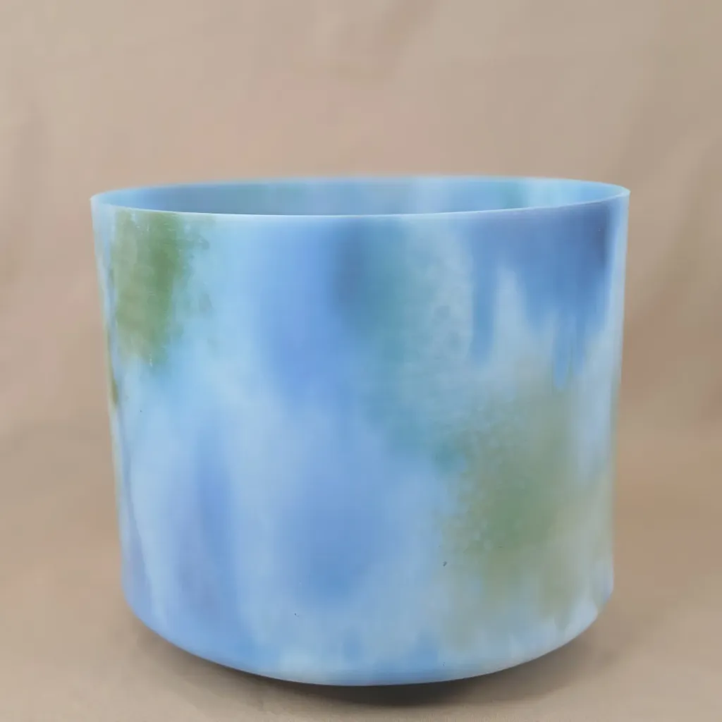 CFC Spray Quartz Crystal Singing Bowl | 8" D Note | C=528 Tuning | #2604