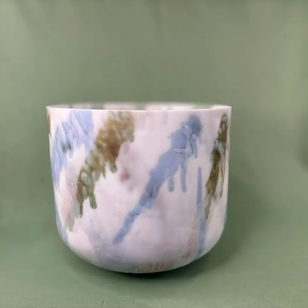 Dragon's Blood, Sacred Geometry Tea Quartz Crystal Singing Bowl | 10" A# Note | Uplift Frequencies | #2605