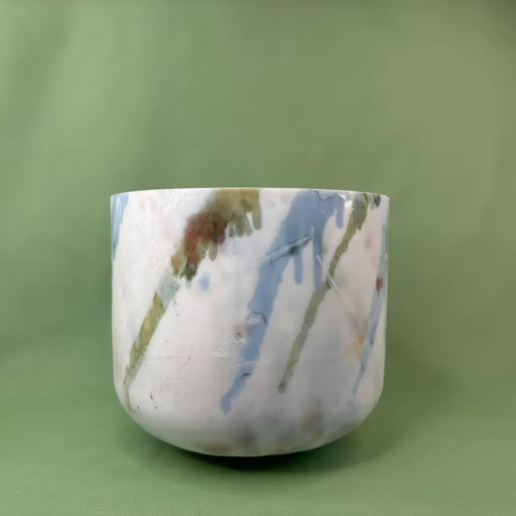 Dragon's Blood, Sacred Geometry Tea Quartz Crystal Singing Bowl | 10" G Note | Uplift Frequencies | #2607