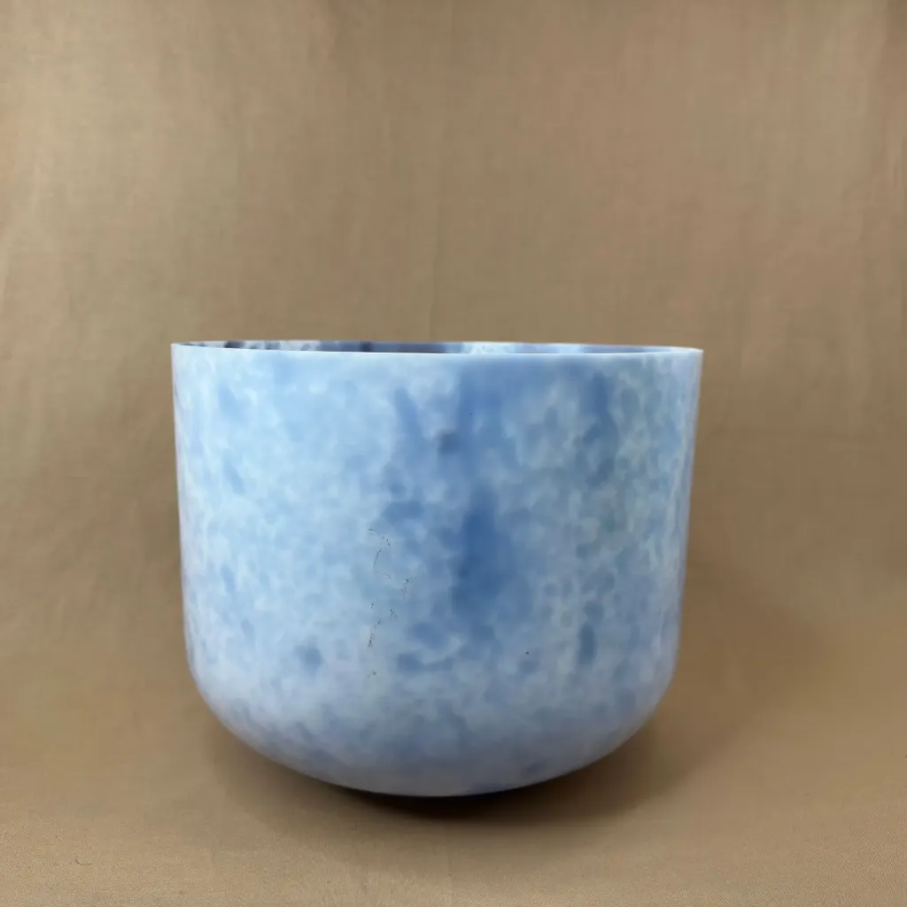 [2615] Lavender Flower Quartz Crystal Singing Bowl | 10" A Note | Concert Pitch | #2615