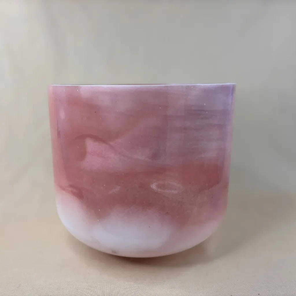 [#2624] Halite Infused Quartz Crystal Singing Bowl | 10" | G#+26 | 210 Hz