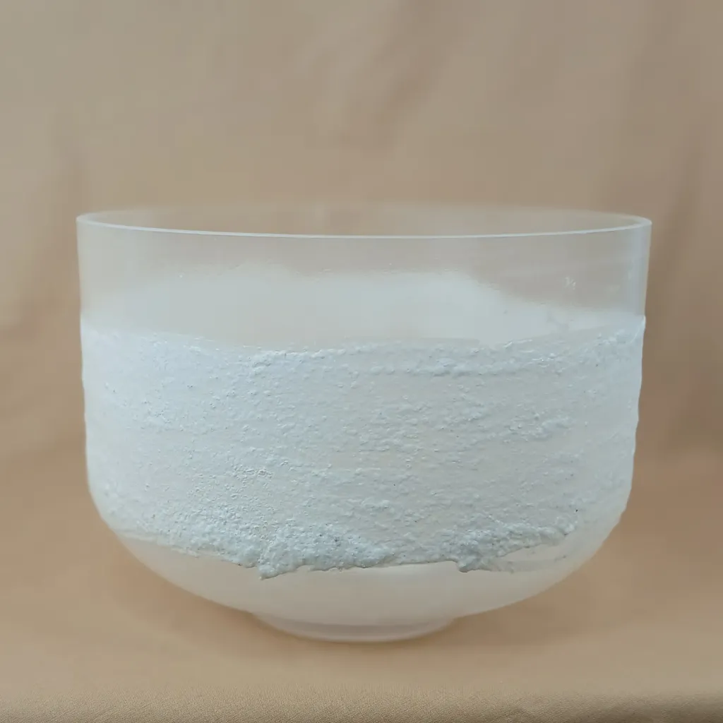Pure Epsom Salt Quartz Crystal Singing Bowl | 10" B Note (+15) | C=528 Tuning | #2629
