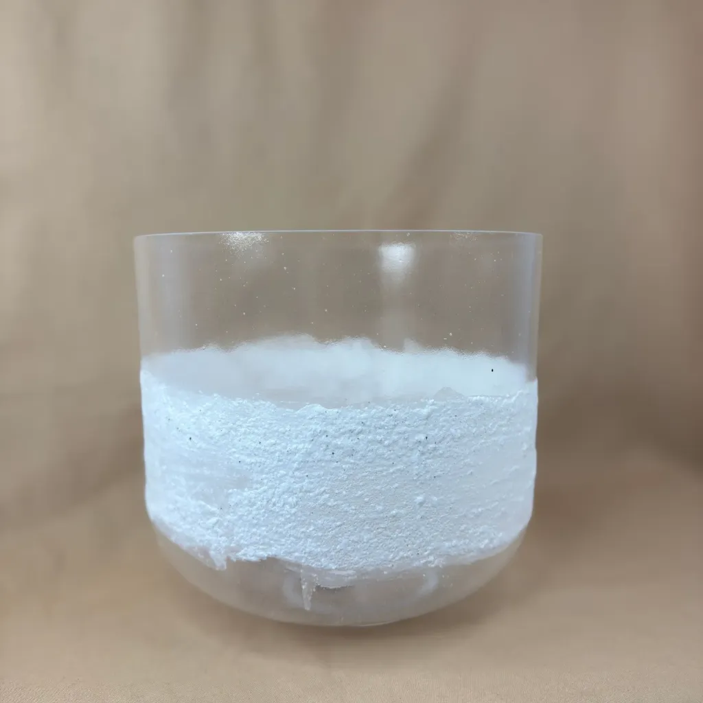 Pure Epsom Salt Quartz Crystal Singing Bowl | 10" A Note (-14) | Grounding Frequencies | #2630
