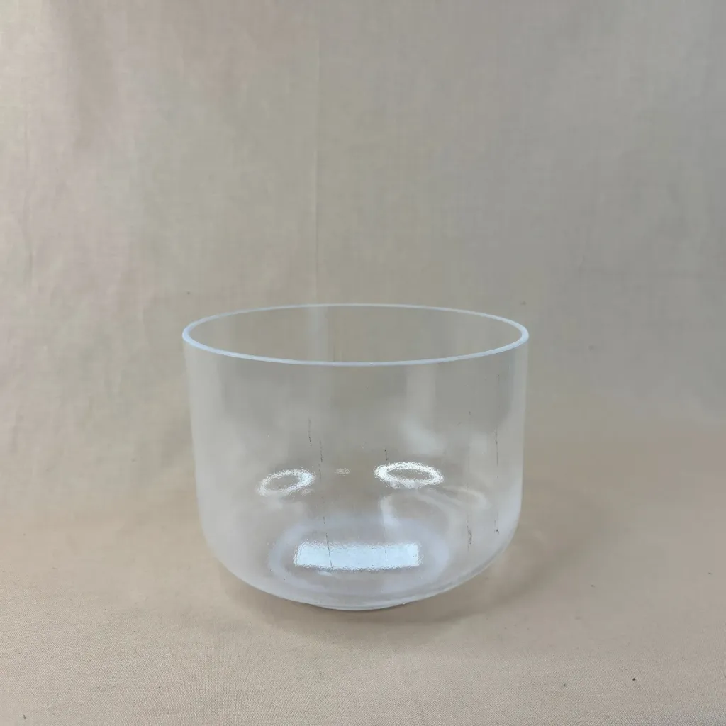 [2665] Clear Quartz Crystal Singing Bowl | 6.5" G Note | Uplift Frequencies | #2665