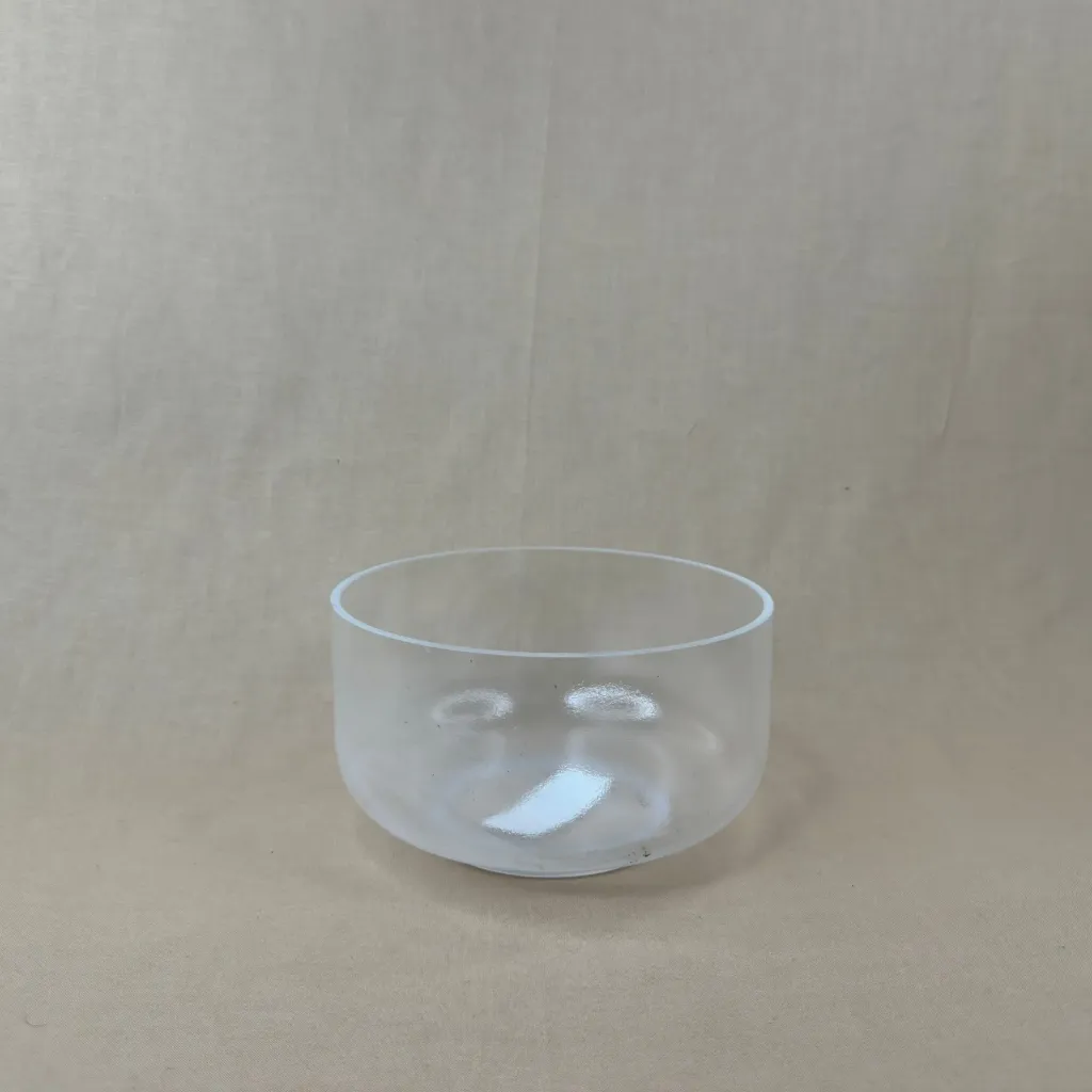 [2669] Clear Quartz Crystal Singing Bowl | 6.5" C# Note | Uplift Frequencies | #2669