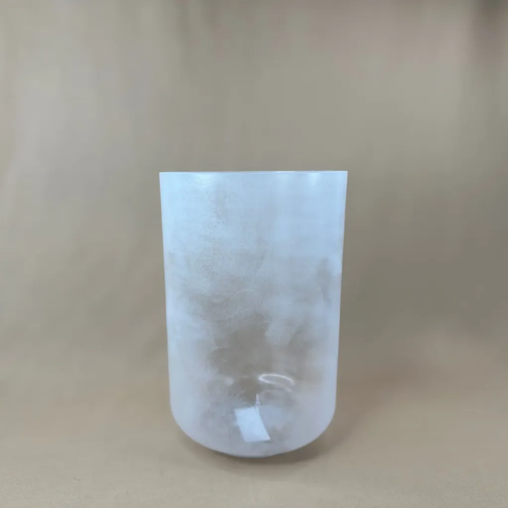 Clear Quartz Crystal Singing Bowl | 6.5" D Note (+47) | Uplift Frequencies | #2672