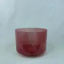 [#2685] 8" Red Spinel Infused Quartz Crystal Singing Bowl | 4E-40 | 322 Hz