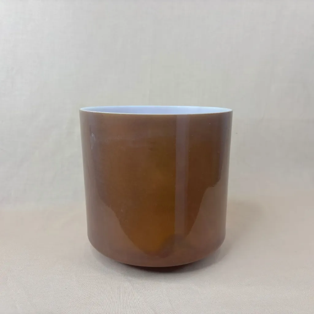 [#2713] 7" Golden Honey Infused Quartz Crystal Singing Bowl | 4F#+0 | 370 Hz